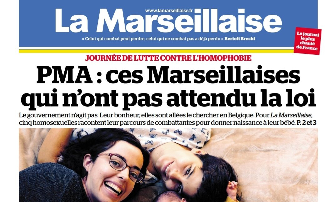 La une de La Marseillaise du 17 mai 2019